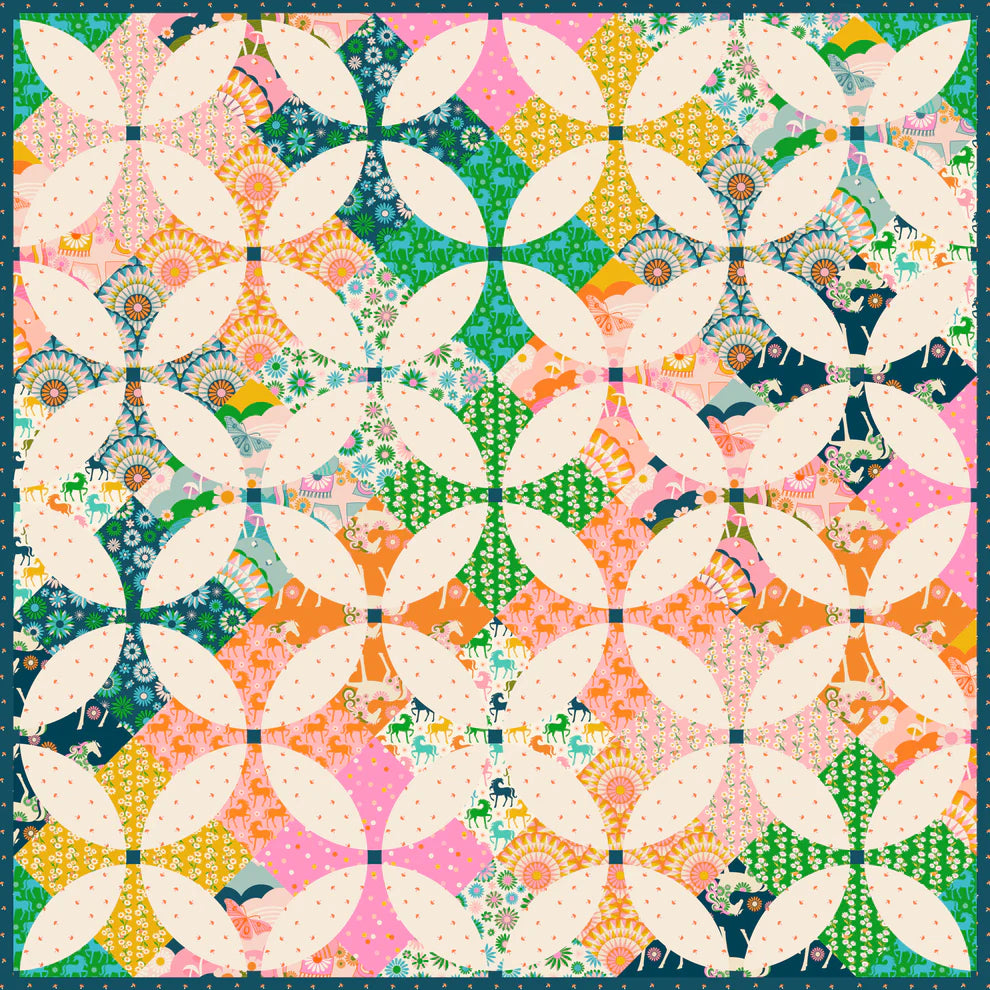 PREORDER - Flowering Patchwork Quilt Kit - FABRIC ONLY - Featuring Carousel from Melody Miller - KITMM.FLOWER.PATCH