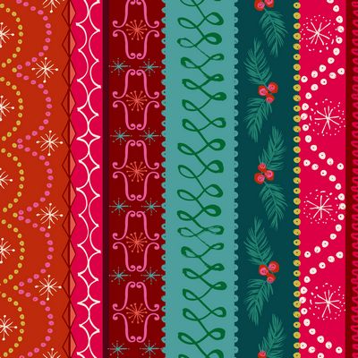 Cotton quilting fabric pattern called 'Christmas Stripe'. Part of the 'Candy Cane' fabric collection. Designed by Helen Black for fabric company Dashwood Studio. SKU: DACANDY2506-V11. 44-45 inch width.