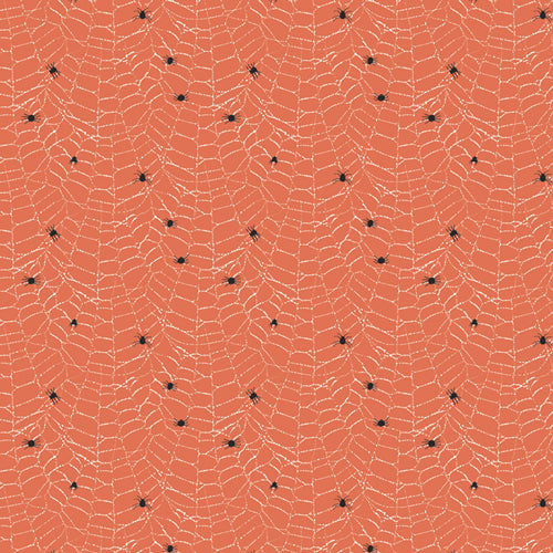 Cotton quilting fabric pattern called 'Creepy Crawlers Tang'. Part of the 'Eerie' fabric collection. Designed by Katarina Roccella for fabric company Art Gallery. SKU: EER31004. 44-45 inch width.