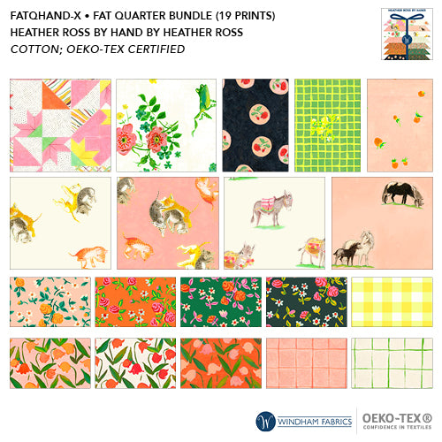 PREORDER - Heather Ross By Hand - Fat Quarter Bundle of 19 pcs - Heather Ross - FATQHAND-X