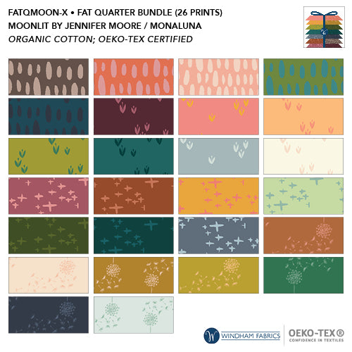 PREORDER - Moonlit - Fat Quarter Bundle of 26 pcs - Jennifer Moore - FATQMOON-X