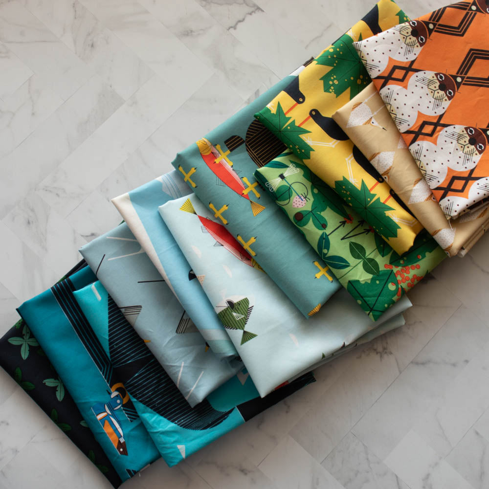 Glacier Bay - Fat Quarter Bundle of 12 pcs - Charley Harper - FQB-CHGB-12