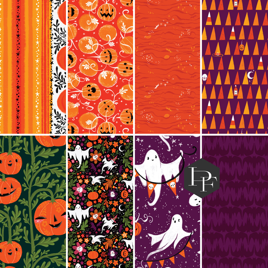 PREORDER - Ghostly Greetings - Half Yard Bundle of 8 pcs - Cori Dantini - FBHYCD.GHOSTLY