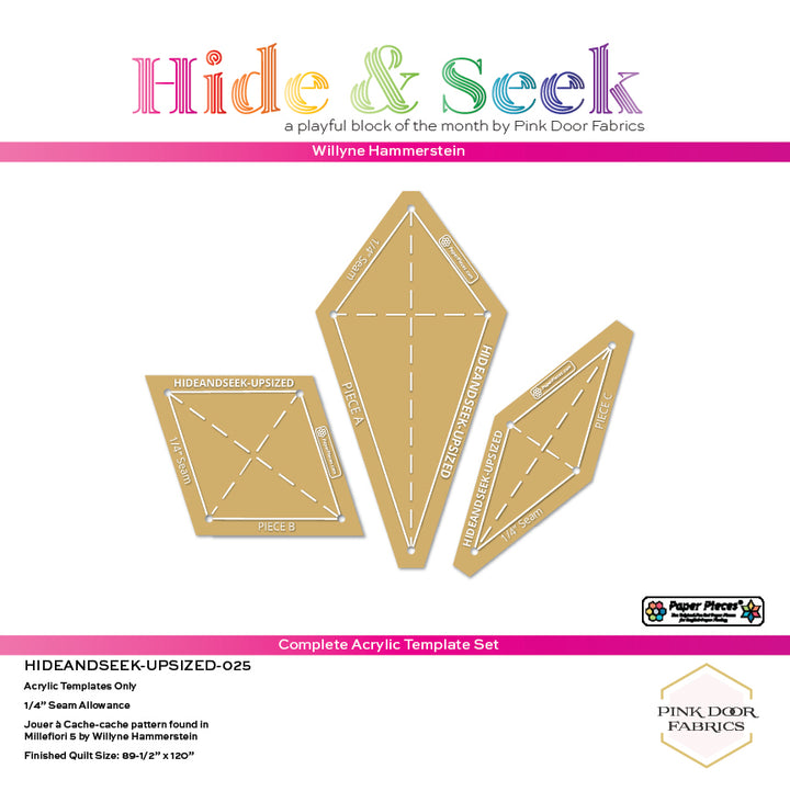 Upsized Hide and Seek - Complete Acrylic Template Set - HIDEANDSEEK-UPSIZED