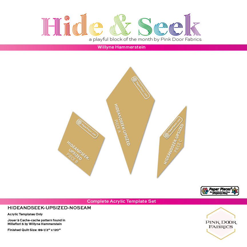 Upsized Hide and Seek - Complete Acrylic Template Set - HIDEANDSEEK-UPSIZED