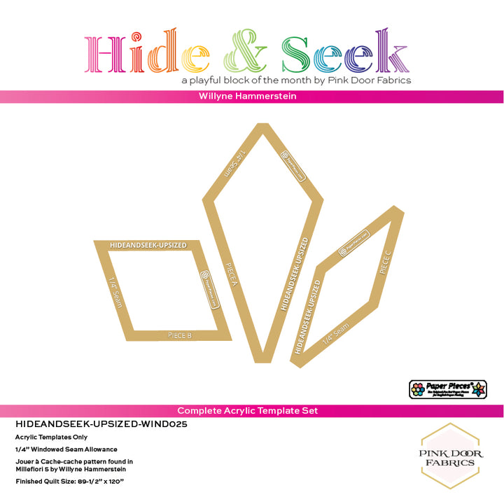 Upsized Hide and Seek - Complete Acrylic Template Set - HIDEANDSEEK-UPSIZED