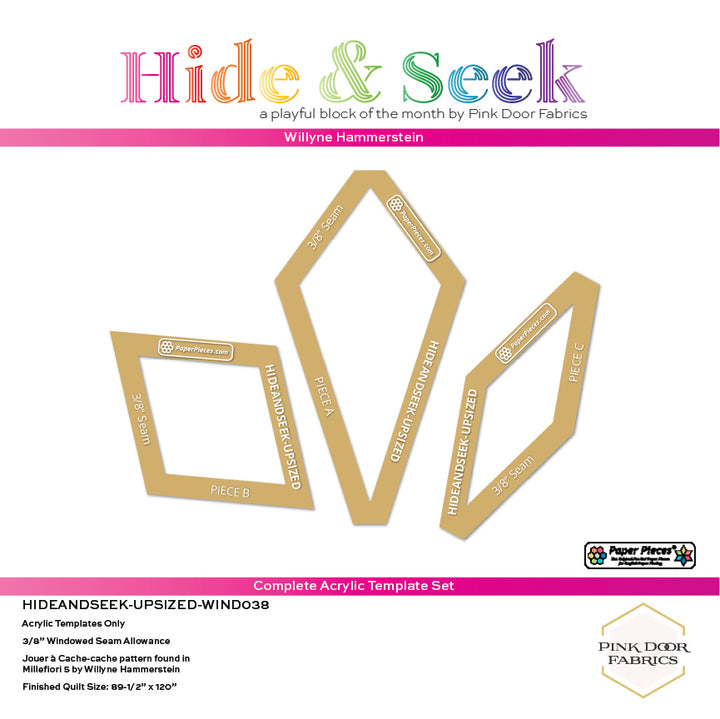 Upsized Hide and Seek - Complete Acrylic Template Set - HIDEANDSEEK-UPSIZED