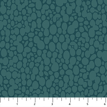 Detailed pattern of Heather Bailey's Pop Sugar collection quilting fabric, pebble pattern hex #1e4950. SKU 92059-64.