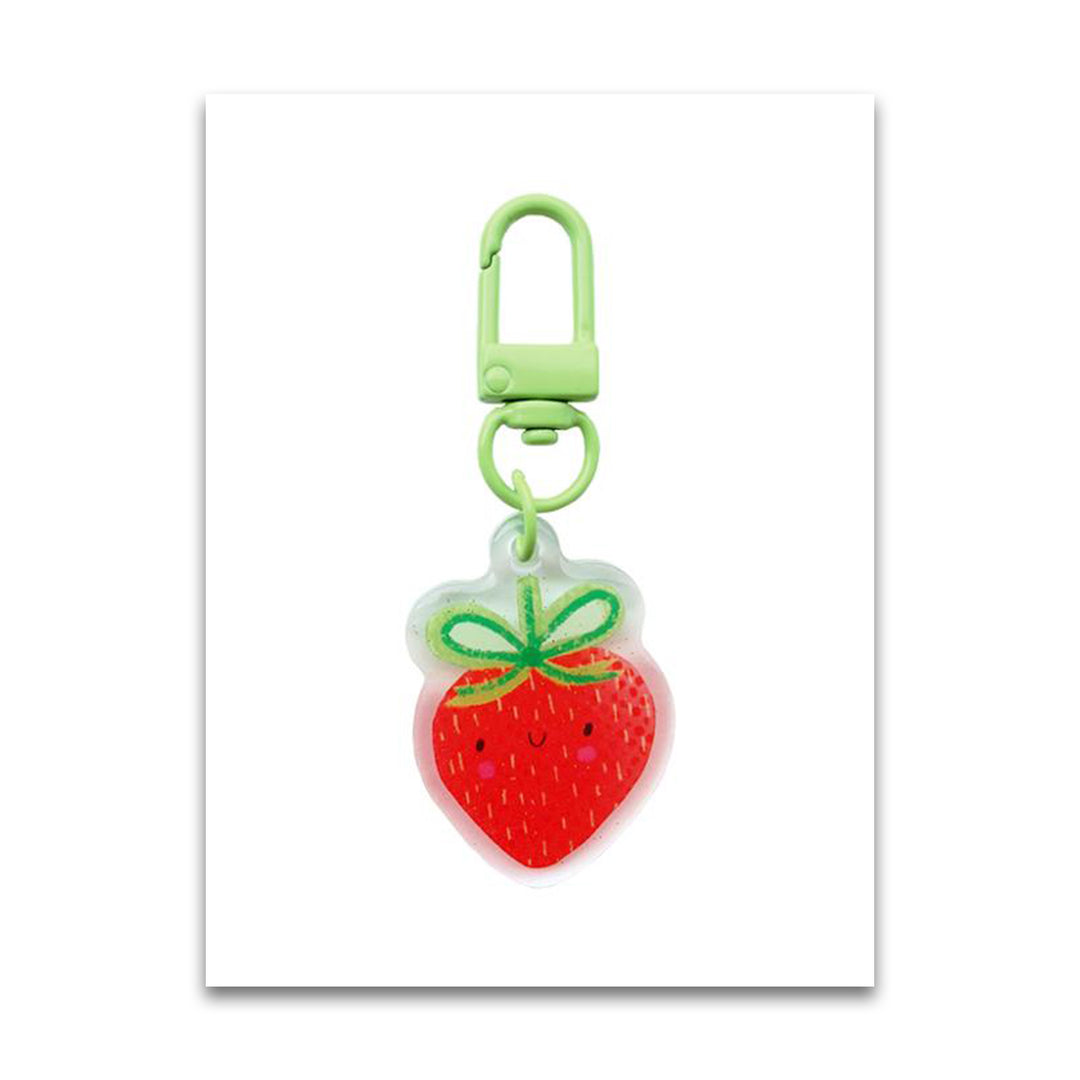 PREORDER - Lizzy House - Zipper Glitter Charm - Strawberry - LHEVDZ012