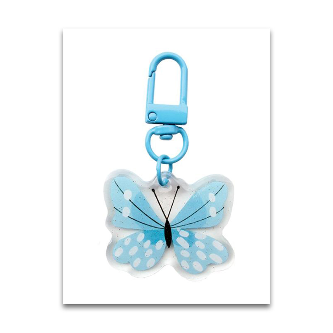 Lizzy House - Zipper Glitter Charm - Blu Butterfly - LHLOVEZ001