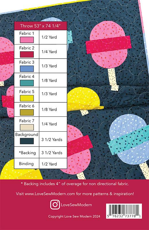 PREORDER - Sweet POP! - Quilt Pattern - Love Sew Modern - LSM 116 - Paper Pattern