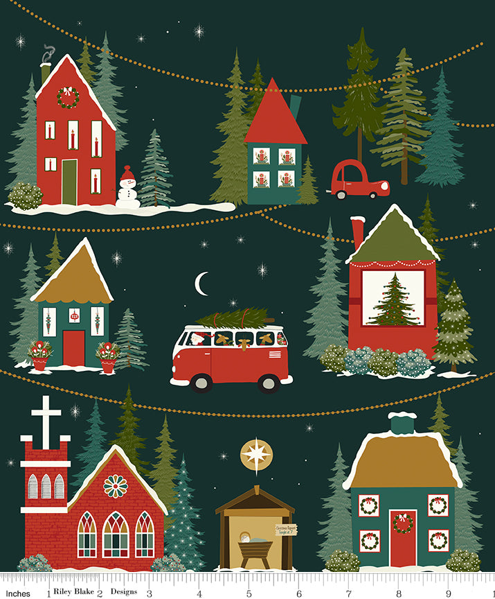 PREORDER - Christmas is in Town - 36" x 43" Panel - Sandy Gervais - P14750-PANEL