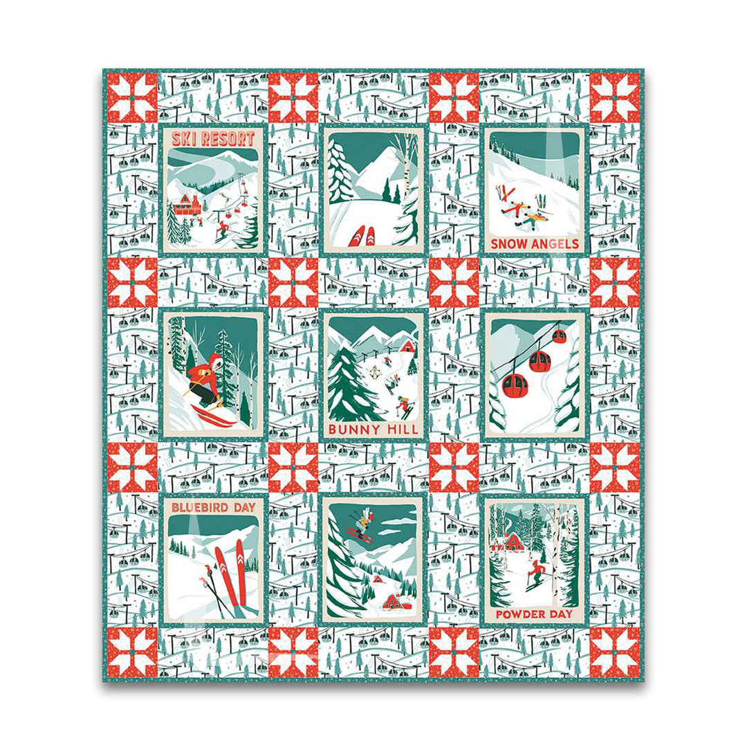 PREORDER - Frannie B. Quilting Co. - Ski Hill Quilt Pattern - P172-SKIHILL - Printed Pattern