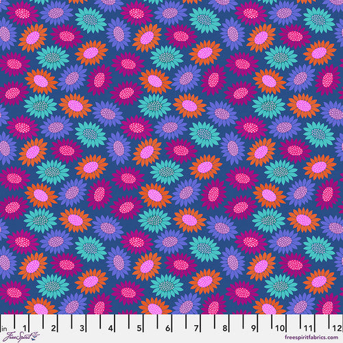 Cotton quilting fabric pattern called 'Picky in Blue'. Part of the 'Love Always, AM' fabric collection. Designed by Anna Maria Horner for fabric company Free Spirit. SKU: PWAH159.BLUE. 44-45 inch width.