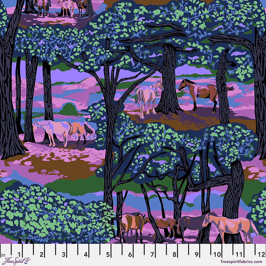 Cotton quilting fabric pattern called 'New Forest in Shadowed'. Part of the 'Good Gracious' fabric collection. Designed by Anna Maria Horner for fabric company Free Spirit Fabrics. SKU: PWAH221.SHADOWED. 44-45 inch width.