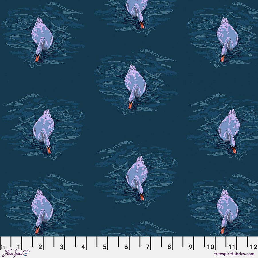 Cotton quilting fabric pattern called 'Swanmore in Evening'. Part of the 'Good Gracious' fabric collection. Designed by Anna Maria Horner for fabric company Free Spirit Fabrics. SKU: PWAH224.EVENING. 44-45 inch width.