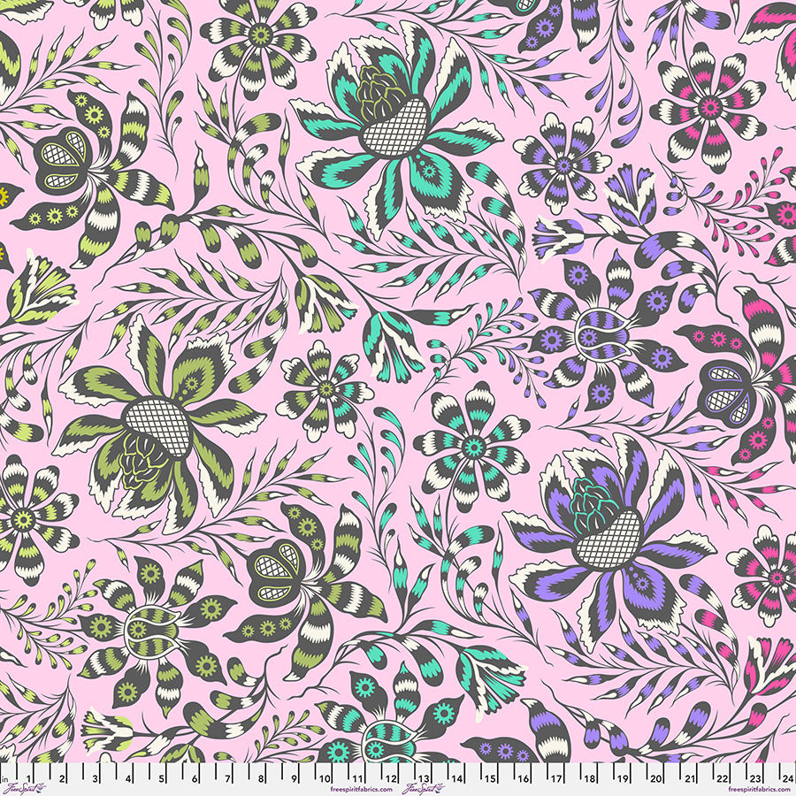 Roar! - 108" Wide Wild Vine in Blush - QBTP016.BLUSH - Half Yard