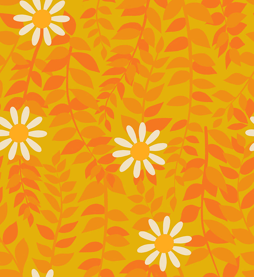 Flowerland - Daisies in Goldenrod - RS0075 11 - Half Yard