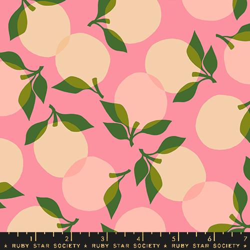 Cotton quilting fabric pattern called 'Tumbling in Sorbet'. Part of the 'Juicy' fabric collection. Designed by Melody Miller for fabric company Ruby Star Society. SKU: RS0088 14. 44-45 inch width.