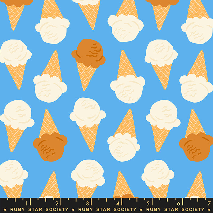 Cotton quilting fabric pattern called 'Sugar Cone in Altitude'. Part of the 'Sugar Cone' fabric collection. Designed by Ruby Star Society for fabric company Moda Fabrics. SKU: RS3062 15. 44-45 inch width.