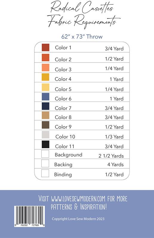 adical Cassettes - Love Sew Modern - Quilt Pattern