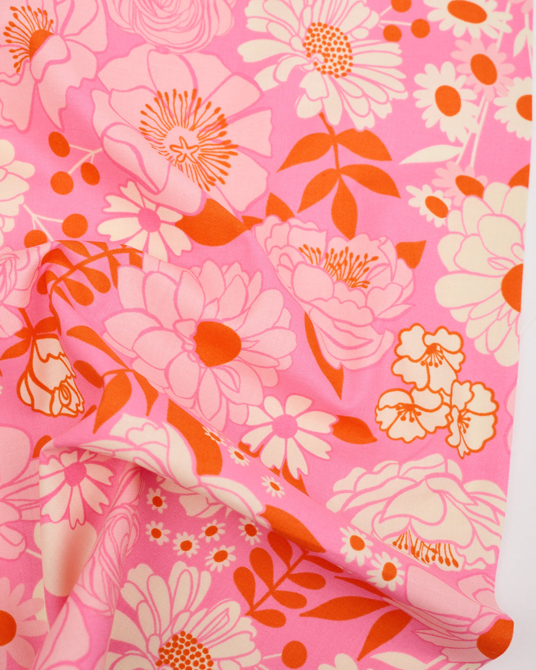 Cotton quilting fabric pattern called 'Morning Bloom in June'. Part of the 'Rise and Shine' fabric collection. Designed by Melody Miller of Ruby Star Society for fabric company Moda Fabrics. SKU: RS0077 11. 44-45 inch width.