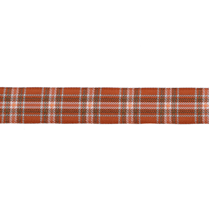 Renaissance Ribbons - Plaid Perfection in Rust - 7/8" Width - The Great Outdoors by Stacy Iest Hsu - One Yard