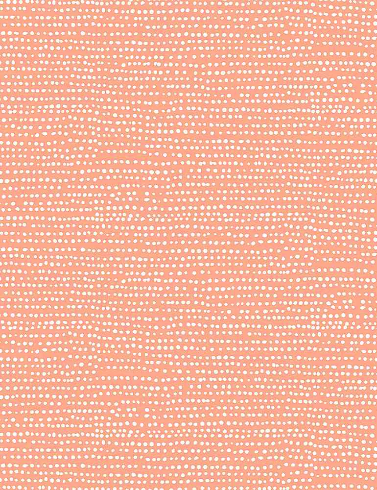 Cotton quilting fabric pattern called 'Moonscape in Coral'. Part of the 'Boo!' fabric collection. Designed by Dear Stella Fabrics for fabric company Dear Stella Fabrics. SKU: ST-1150CORA. 44-45 inch width.