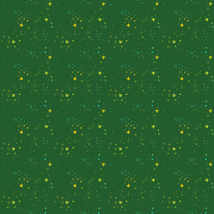 Cotton quilting fabric pattern called 'Blender in Catnip'. Part of the 'Kitty Litter' fabric collection. Designed by Dear Stella for fabric company Dear Stella. SKU: STELLA-DPJ3000 CATNIP. 44-45 inch width.