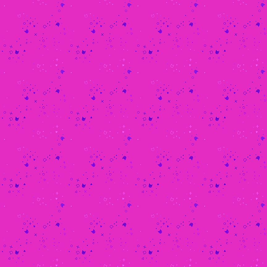 Cotton quilting fabric pattern called 'Blender in Pinkie Pie'. Part of the 'Kitty Litter' fabric collection. Designed by Dear Stella for fabric company Dear Stella. SKU: STELLA-DPJ3000 PINKIE PIE. 44-45 inch width.