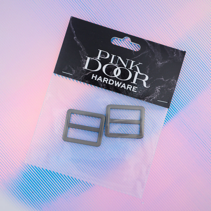 Pink Door Hardware - 1" Slider - Gunmetal - 2 per pkg. - GM01SL