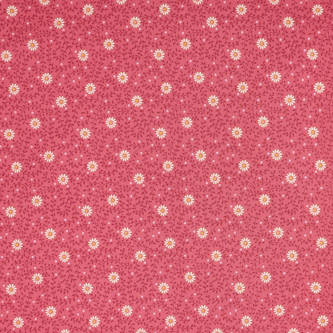 PREORDER - Sanctuary - Daisydream Rhubarb - Tilda Fabrics - TIL100563 - Half Yard