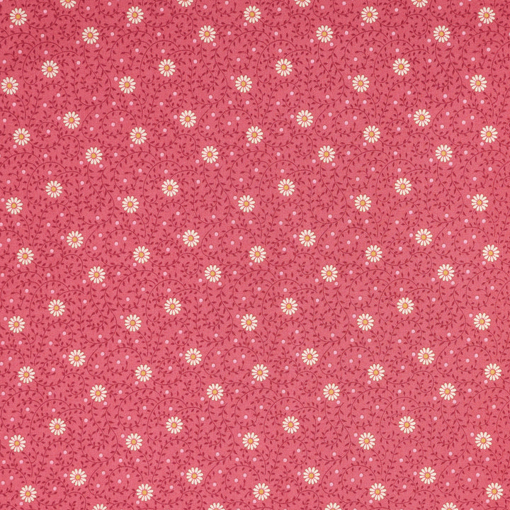 PREORDER - Sanctuary - Daisydream Rhubarb - Tilda Fabrics - TIL100563 - Half Yard