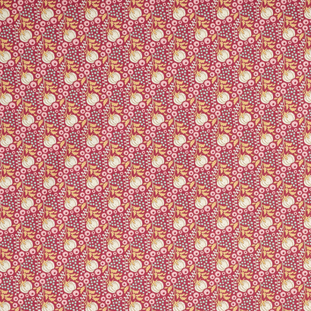 PREORDER - Sanctuary - Cottonfield Maroon - Tilda Fabrics - TIL100564 - Half Yard