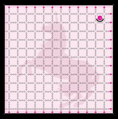 Tula Pink Unicorn ruler non slip size 12.5" x 12.5", a Tula Pink hardware quilting notion, SKU: TP2SQ12