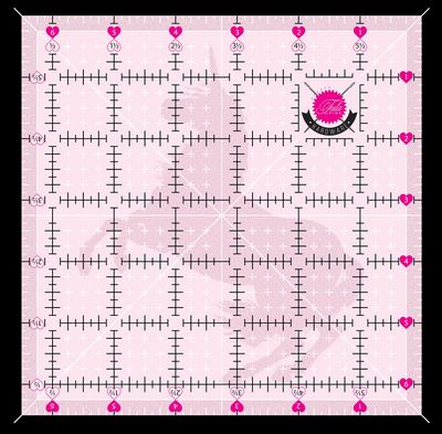 Tula Pink Unicorn ruler non slip size 6.5" x 6.5", a Tula Pink hardware quilting notion, SKU: TP2SQ6