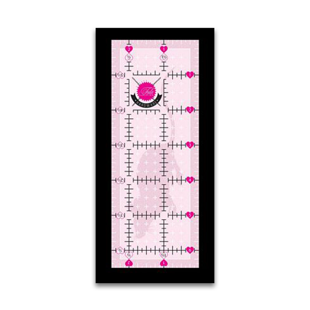 Tula Pink Mouse ruler non slip size 2.5" x 6.5", a Tula Pink hardware quilting notion, SKU: TP2X6