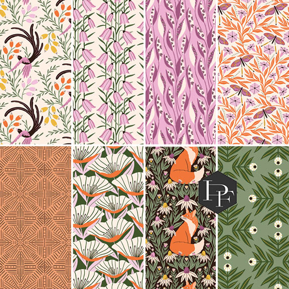 PREORDER - Wild Haven - Fat Quarter Bundle of 8 pcs - Juliana Tipton - FBFQJT-WILDHAVEN