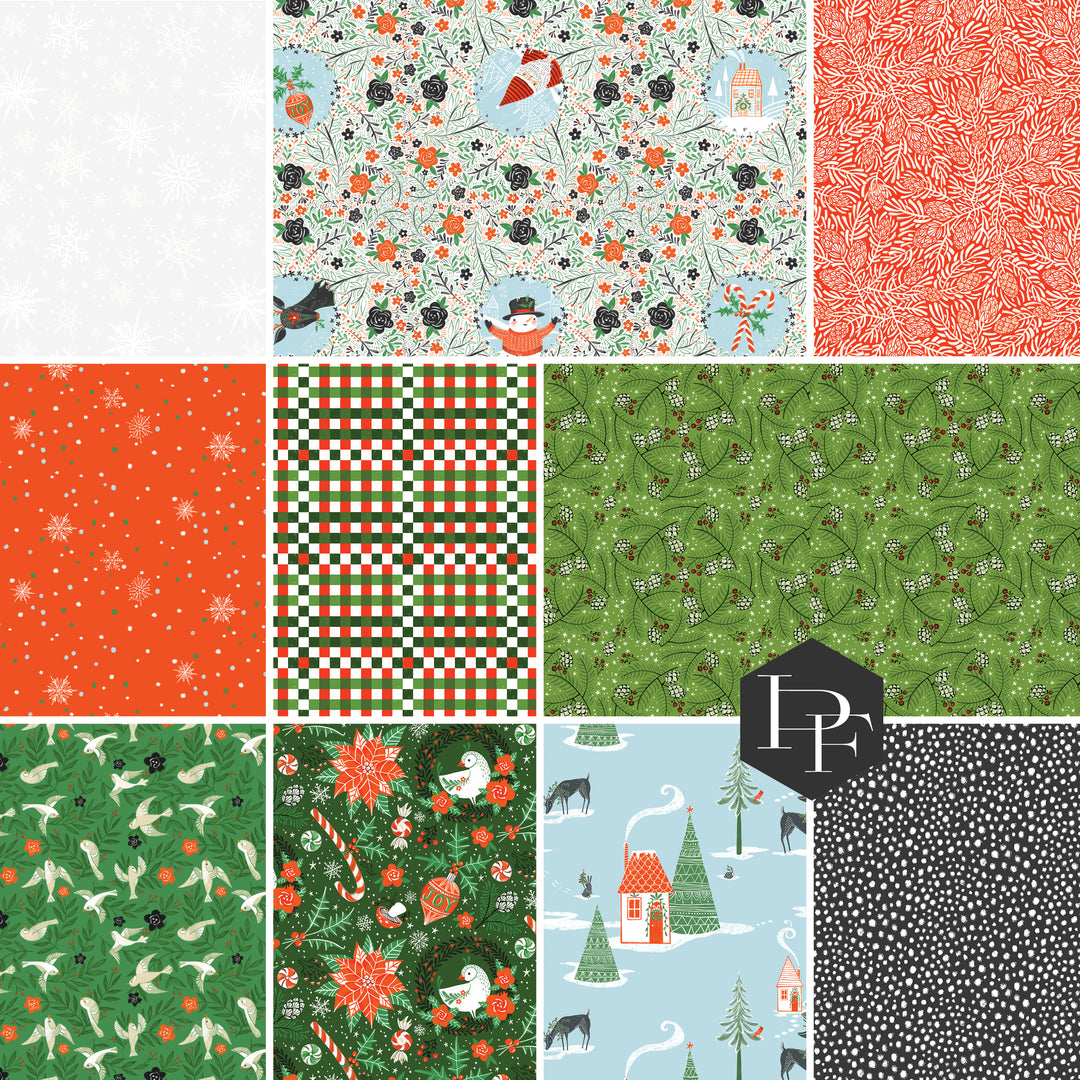 PREORDER - Winter Joy - Fat Quarter Bundle of 10 pcs - Cori Dantini - FBFQCD.WINTERJOY