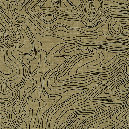 Cotton quilting fabric pattern called 'Elevation in Brown'. Part of the 'Collection CF' fabric collection. Designed by Carolyn Friedlander for fabric company Robert Kaufman. SKU: AFRM-19931-16. 44-45 inch width.