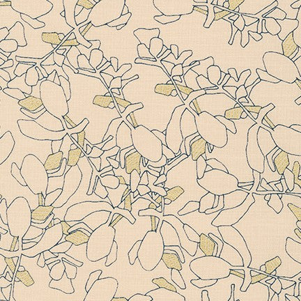 Cotton quilting fabric pattern called 'Succulent in Lingerie'. Part of the 'Collection CF' fabric collection. Designed by Carolyn Friedlander for fabric company Robert Kaufman. SKU: AFRM-19928-379. 44-45 inch width.