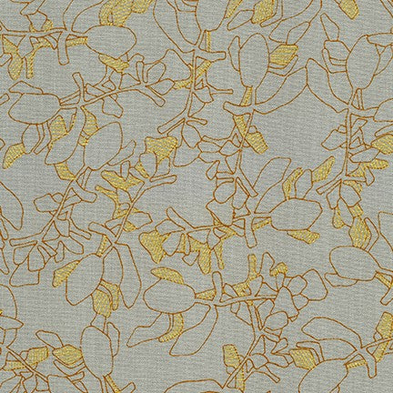 Cotton quilting fabric pattern called 'Succulent in Shitake'. Part of the 'Collection CF' fabric collection. Designed by Carolyn Friedlander for fabric company Robert Kaufman. SKU: AFRM-19928-383. 44-45 inch width.