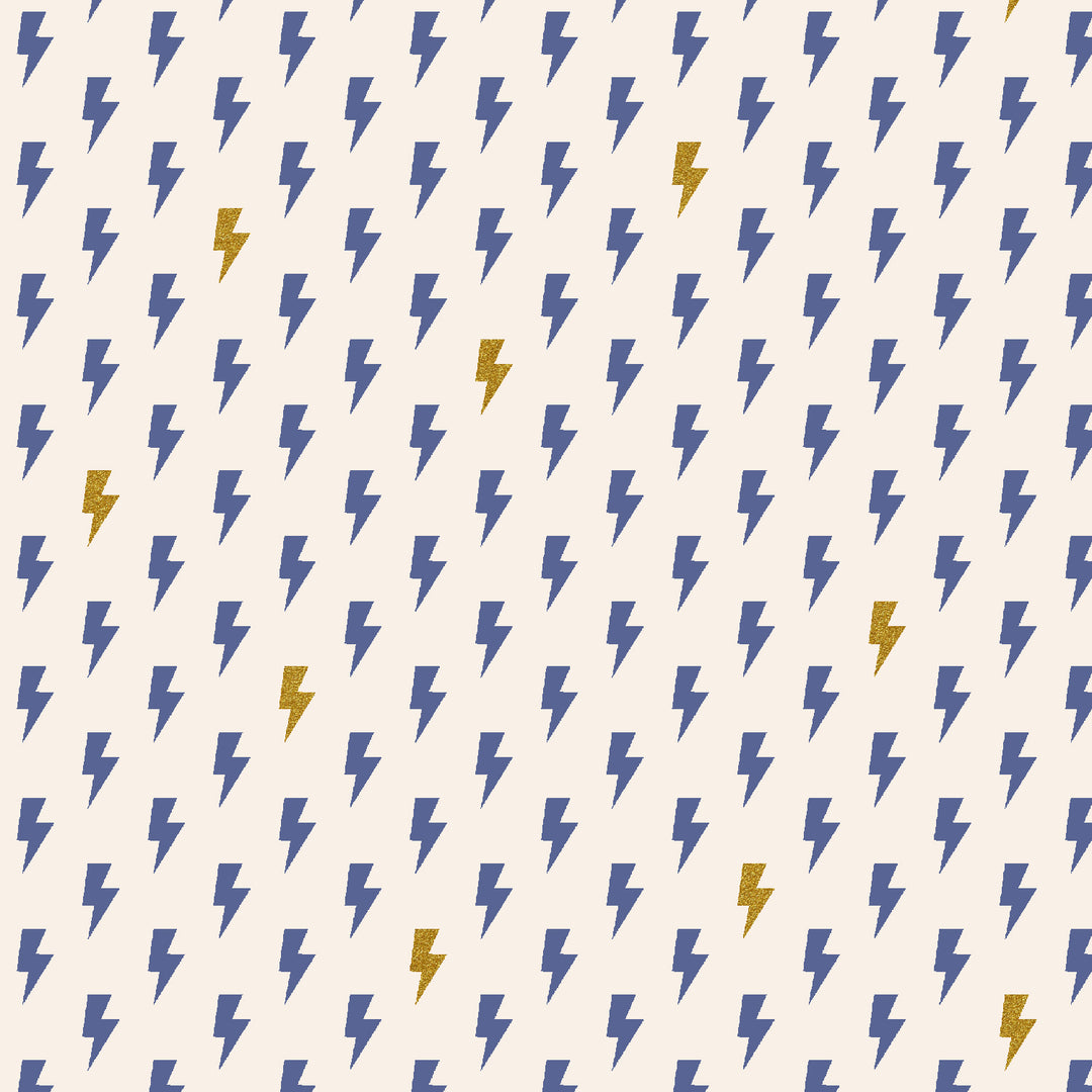 Cotton quilting fabric pattern called 'Hot Strike in Night'. Part of the 'East Coast' fabric collection. Designed by Megan Kampa for fabric company Cotton + Steel Fabrics. SKU: MK105-NI1M. 44-45 inch width.