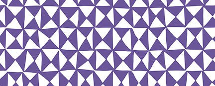 Cotton quilting fabric pattern called 'Hourglass in Purple'. Part of the 'Halloween Night' fabric collection. Designed by Figo Fabrics for fabric company Paintbrush Studio. SKU: 120-21321. 44-45 inch width.