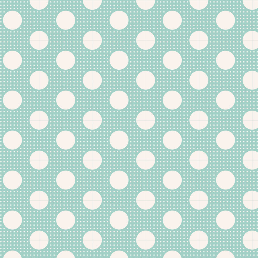 Cotton quilting fabric pattern called 'Medium Dots'. Part of the 'Tilda Medium Dots' fabric collection. Designed by Tilda Fabrics for fabric company Tilda Fabrics. SKU: 130001. 44-45 inch width.