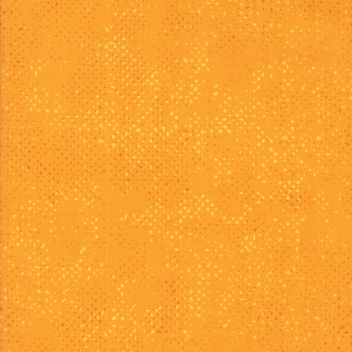 Cotton quilting fabric pattern called 'Spotted in Cheddar'. Part of the 'Lazy Afternoon' fabric collection. Designed by Zen Chic for fabric company Moda Fabrics. SKU: 1660 15. 44-45 inch width.