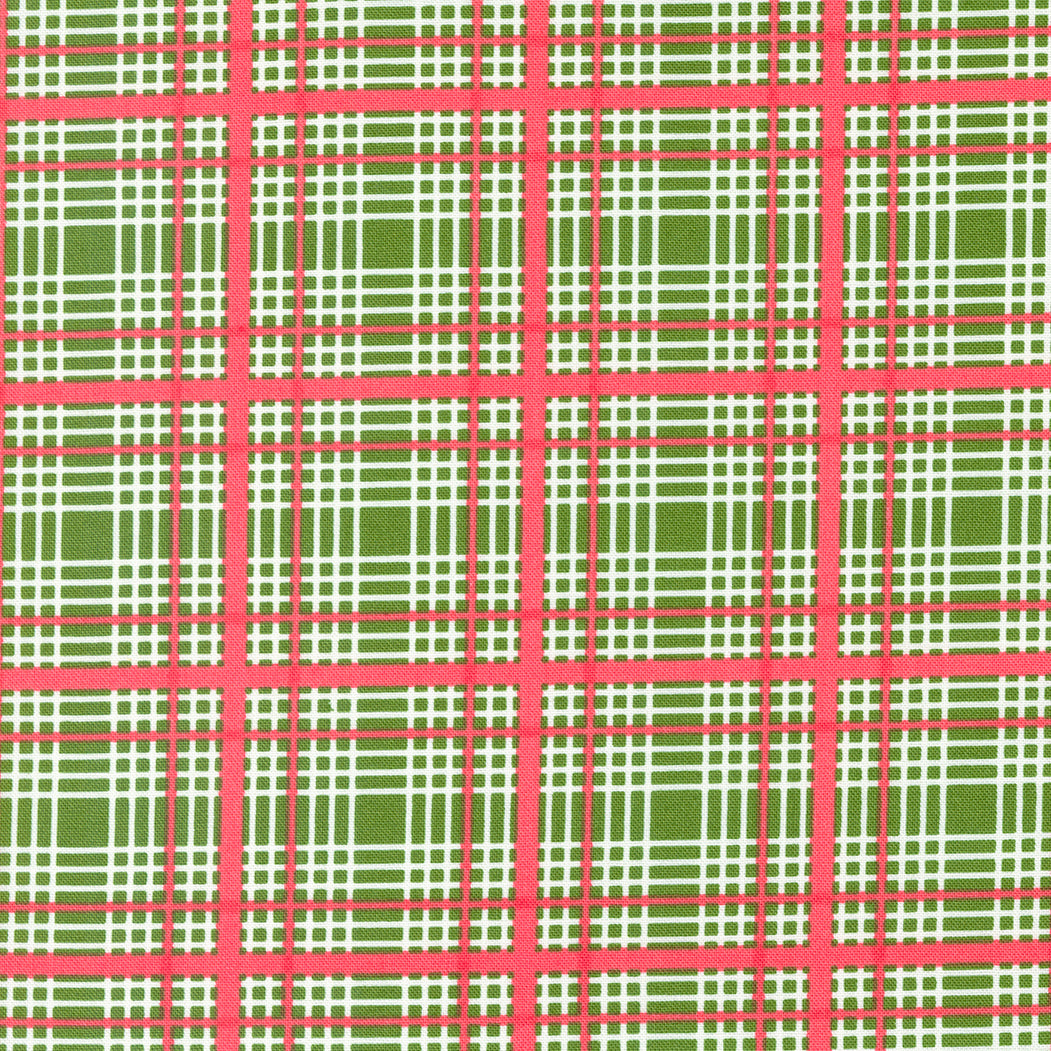 Cotton quilting fabric pattern called 'Plaid in Evergreen'. Part of the 'Favorite Things' fabric collection. Designed by Sherri & Chelsi for fabric company Moda Fabrics. SKU: 37653 17. 44-45 inch width.