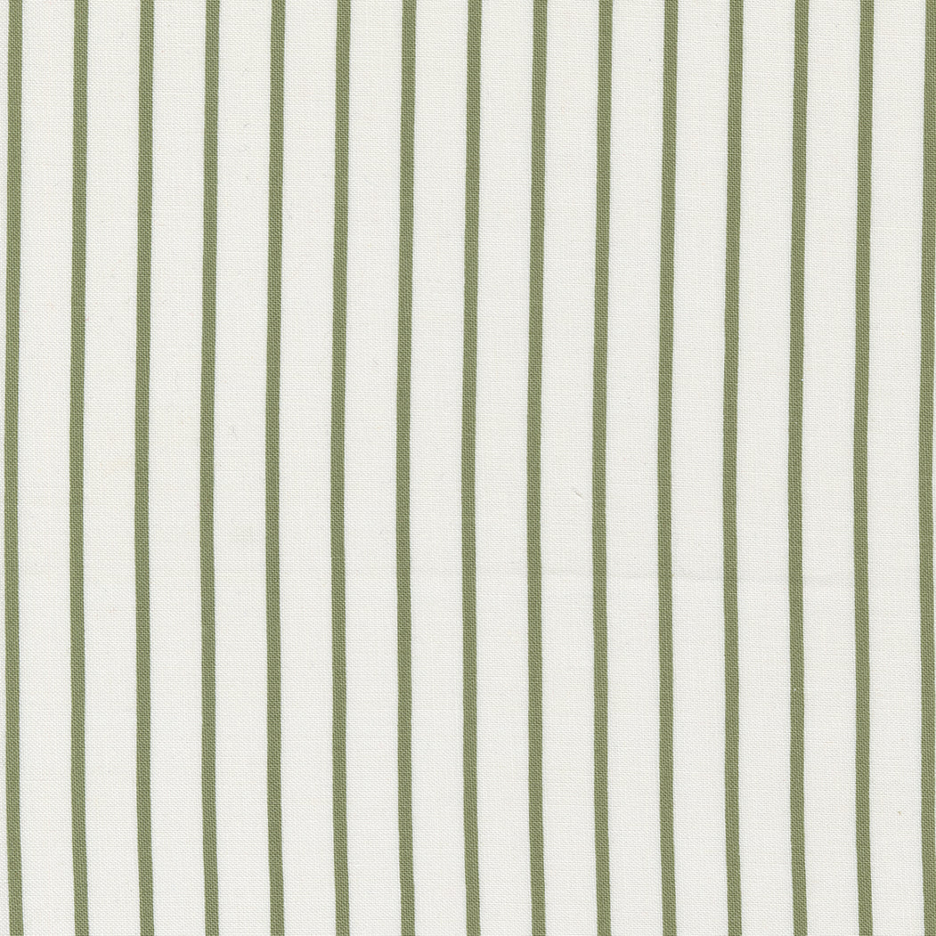 Cotton quilting fabric pattern called 'Jolly Stripe in Snow'. Part of the 'Christmas Eve' fabric collection. Designed by Lella Boutique for fabric company Moda Fabrics. SKU: 1200493. 44-45 inch width.