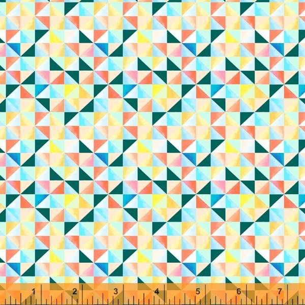 Cotton quilting fabric pattern called 'Savannah in Dark Teal'. Part of the 'Tabanca' fabric collection. Designed by Tamara Kate for fabric company Windham Fabrics. SKU: 52822-12. 44-45 inch width.