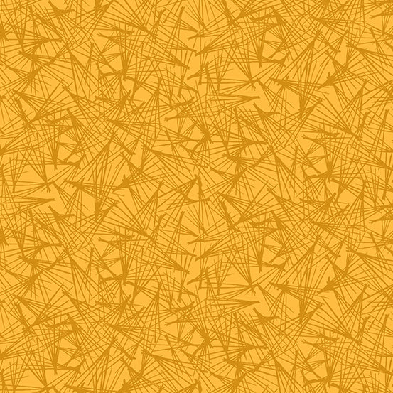 Cotton quilting fabric pattern called 'Pine in Honey'. Part of the 'Thicket' fabric collection. Designed by Alison Glass for fabric company Andover Fabrics. SKU: A-432-N. 44-45 inch width.